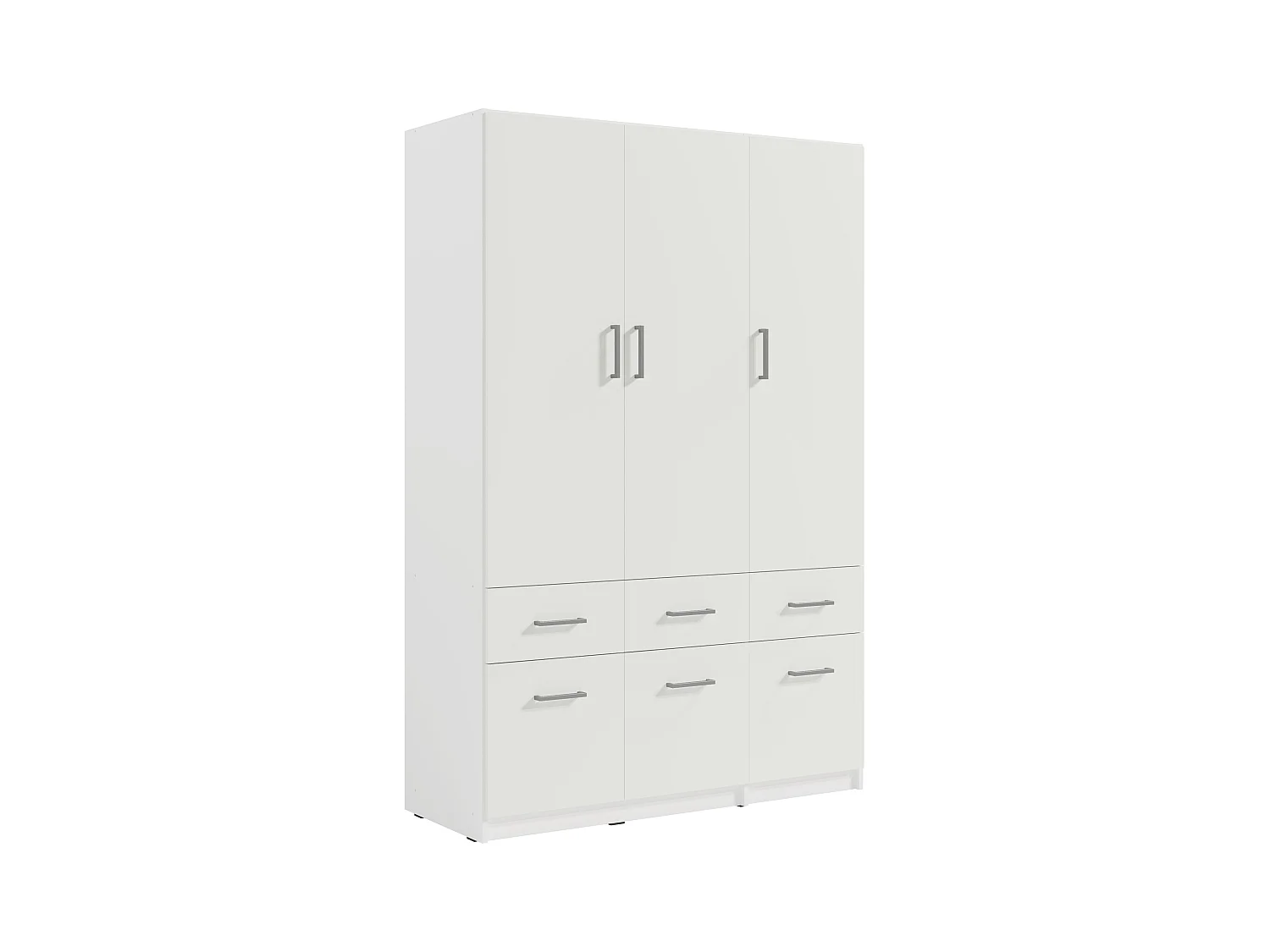 Kast met 5 deuren en 6 lades - L228 cm - Wit - BELOMY