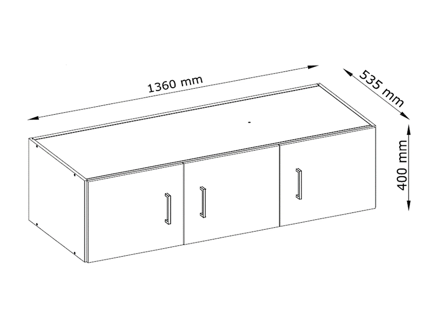 Armario 5 puertas y 6 cajones - L228 cm - Blanco - BELOMY