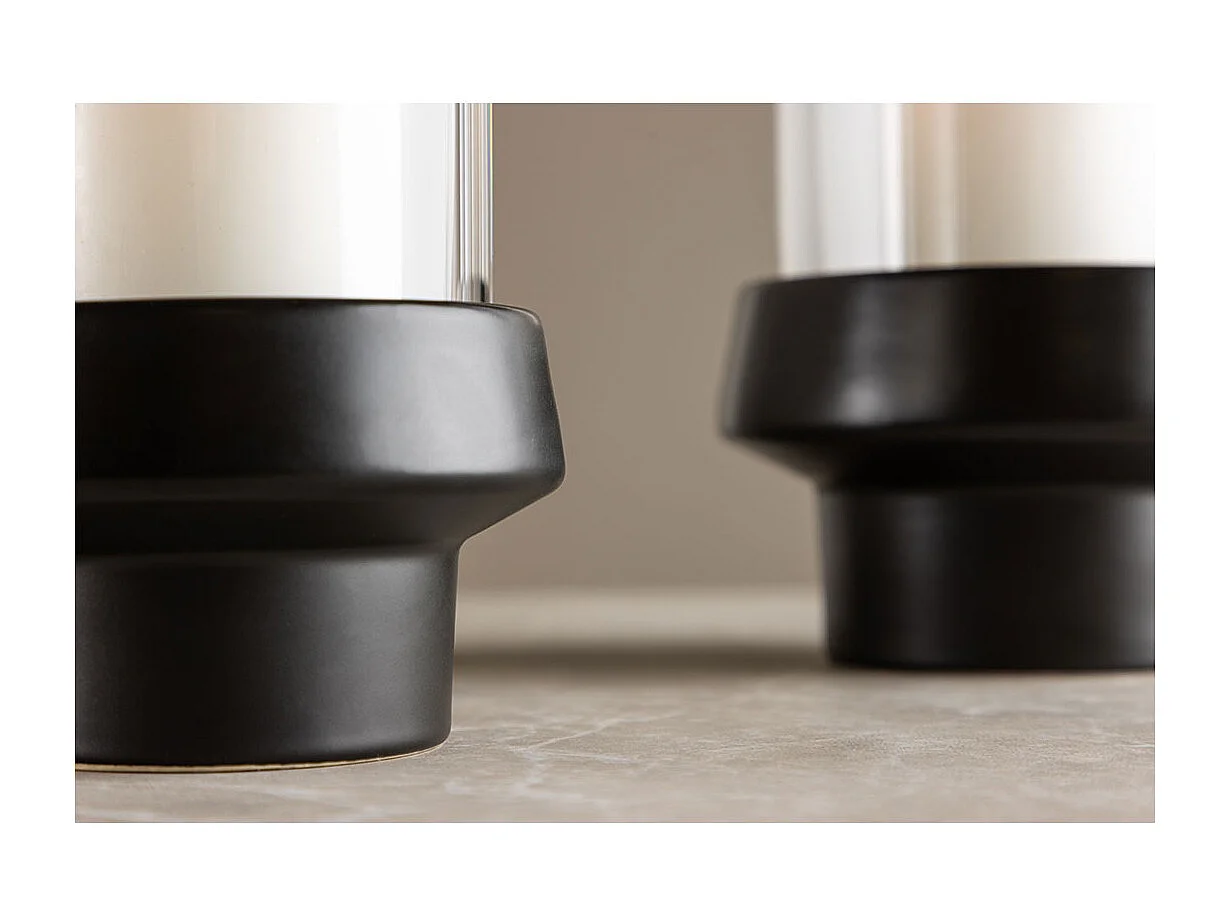 Lanterne en Verre "Davida" 20cm Noir