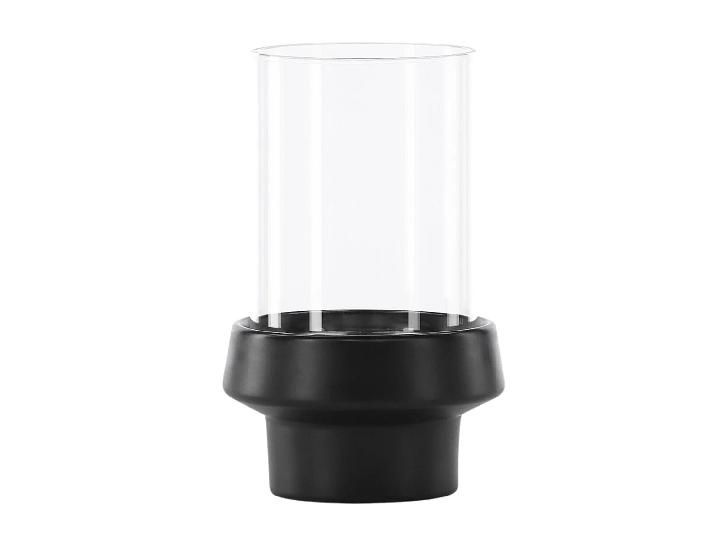 Lanterne en Verre "Davida" 20cm Noir