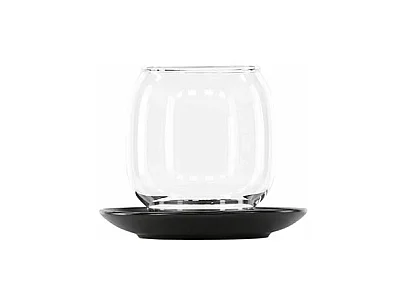 Portacandele Archy nero.