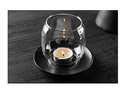 Archy Teelichthalter schwarz.