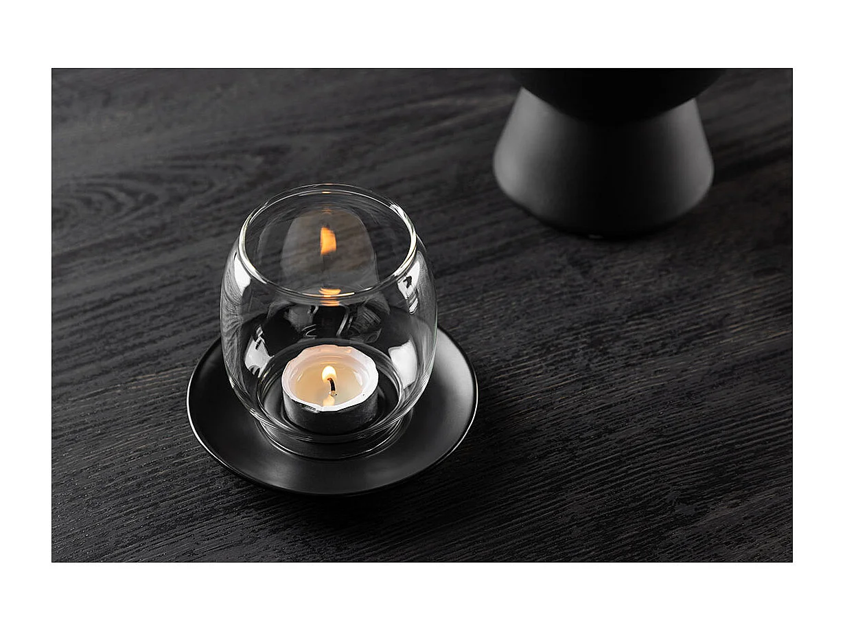 Archy Teelichthalter schwarz.