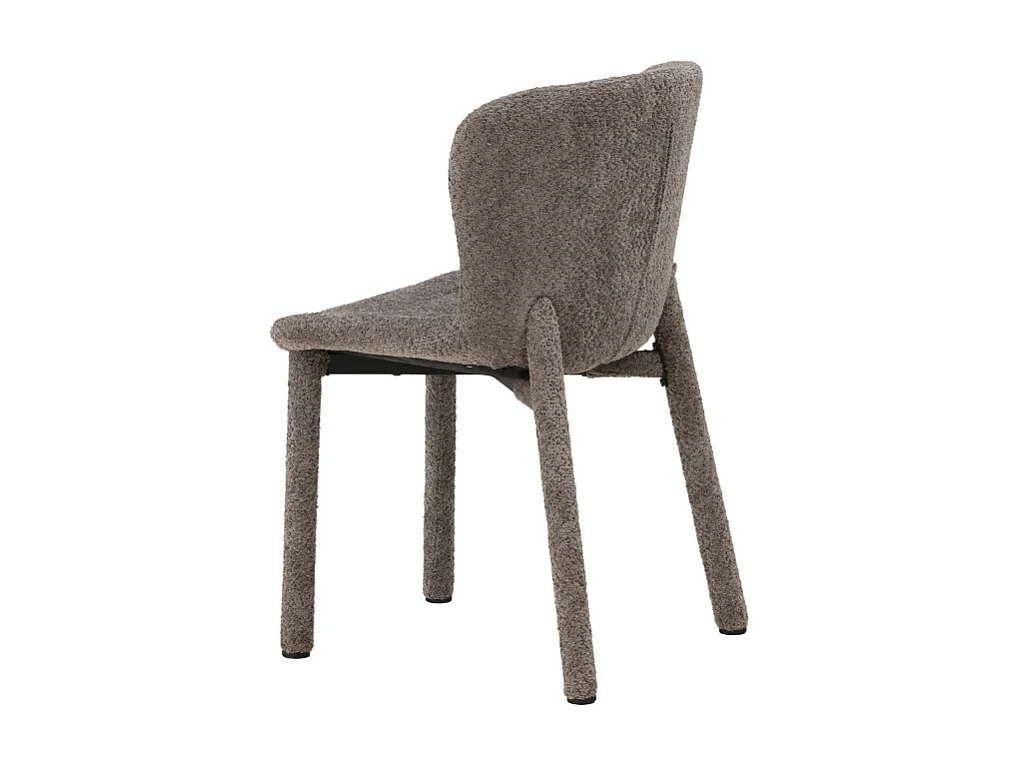 Astoria - Lot de 2 chaises en tissu bouclette - Marron