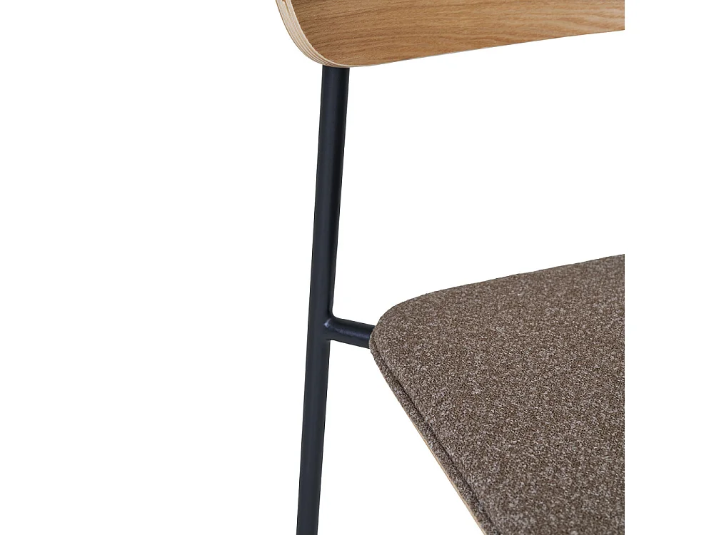 Estepona Esszimmerstuhl Natur, braun, schwarz.