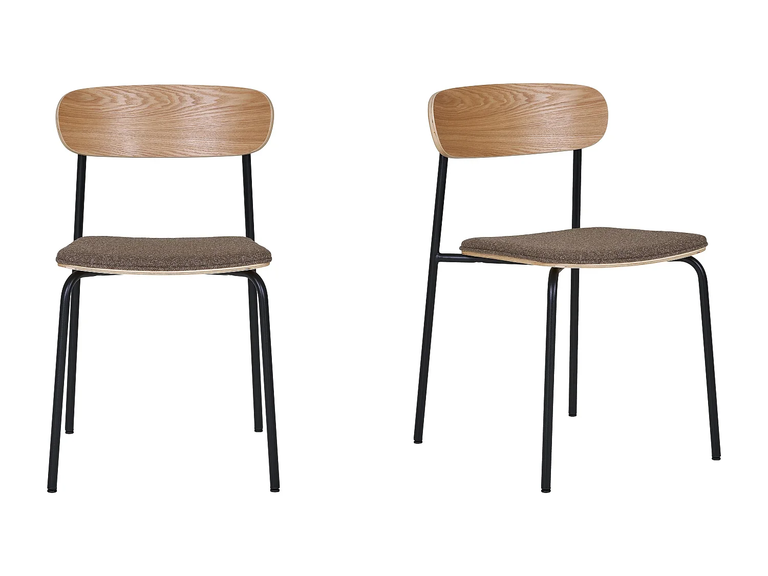 Lot de 2 chaises MARBELLA – Empilable et confortable