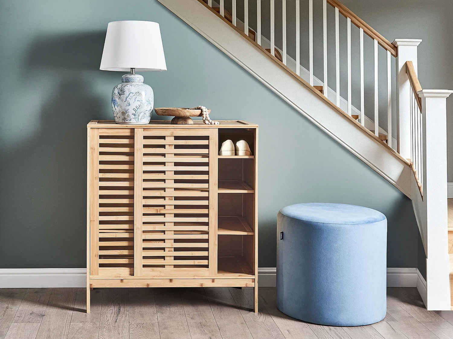 Schuhschrank MIDWOOD Bambusholz Hellbraun