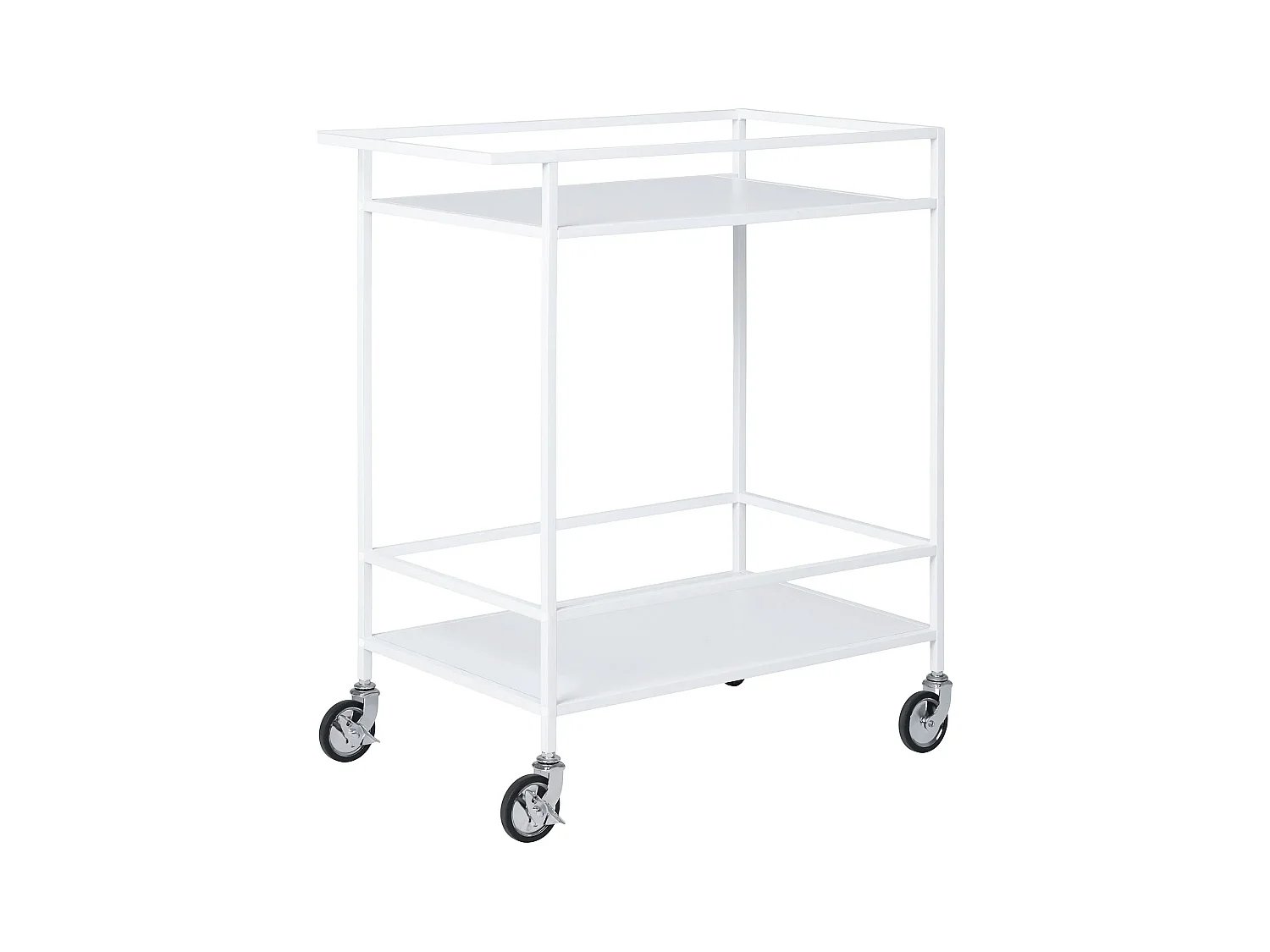 VITA barwagen – Natuurlijk hout of zwart/wit metaal-Kleur Wit