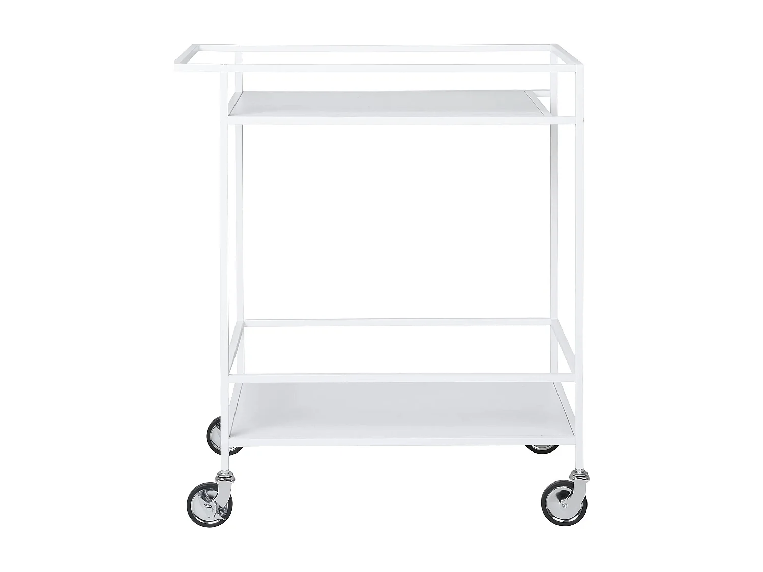 VITA barwagen – Natuurlijk hout of zwart/wit metaal-Kleur Wit