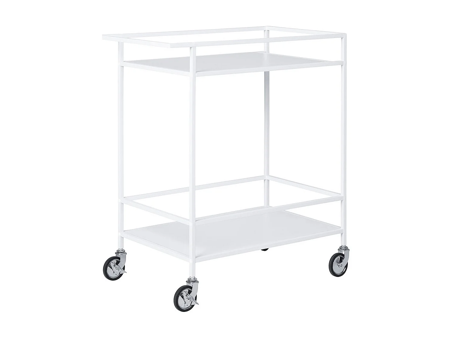 VITA barwagen – Natuurlijk hout of zwart/wit metaal-Kleur Wit