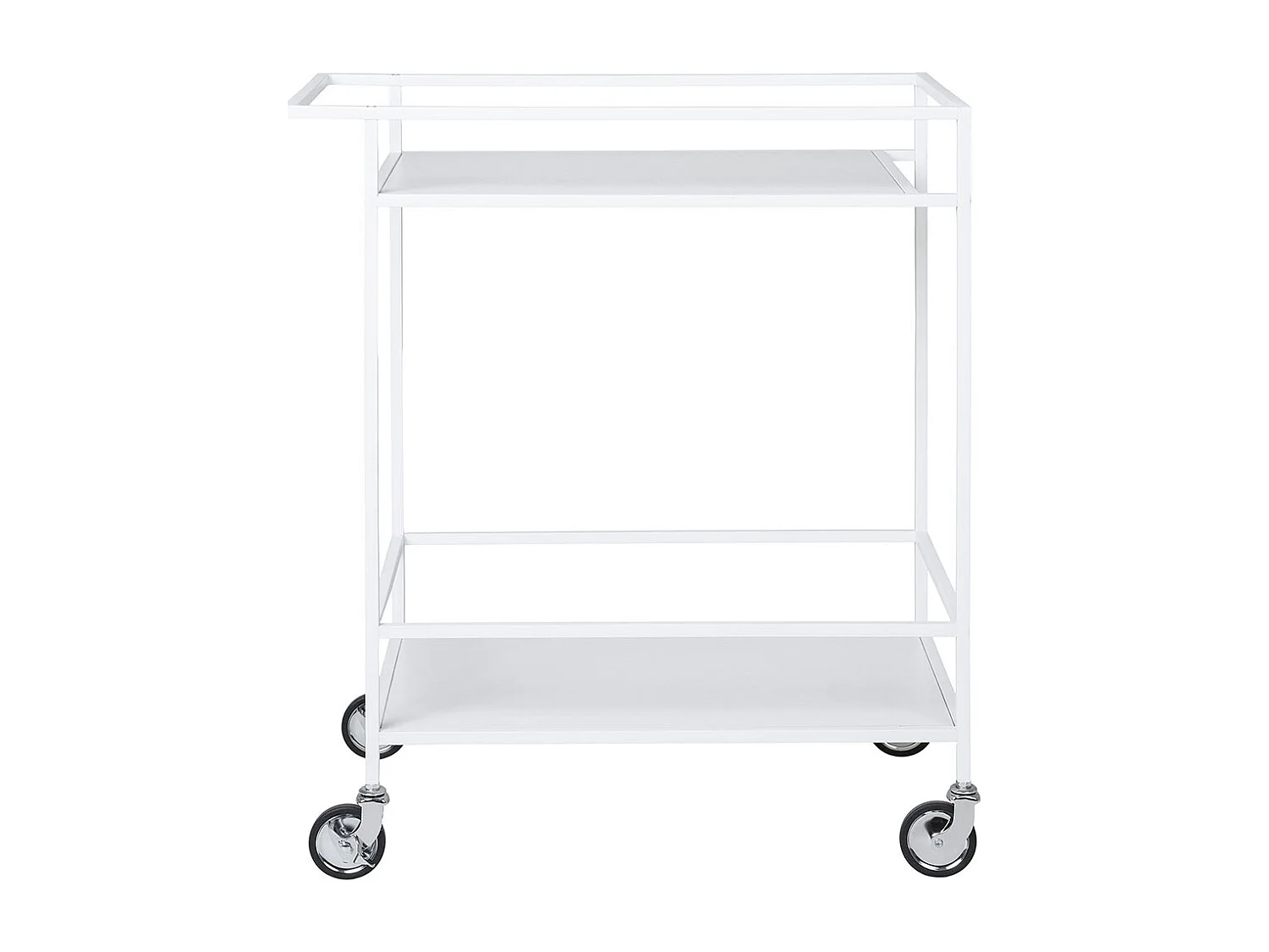VITA barwagen – Natuurlijk hout of zwart/wit metaal-Kleur Wit