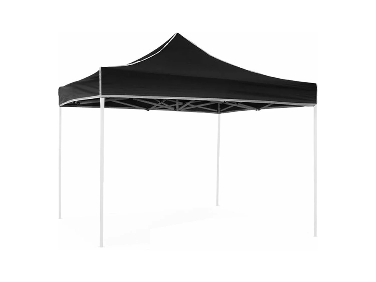 Feuille de toit imperméable noire 3X3 pour remplacement de gazebo pliable EG49483