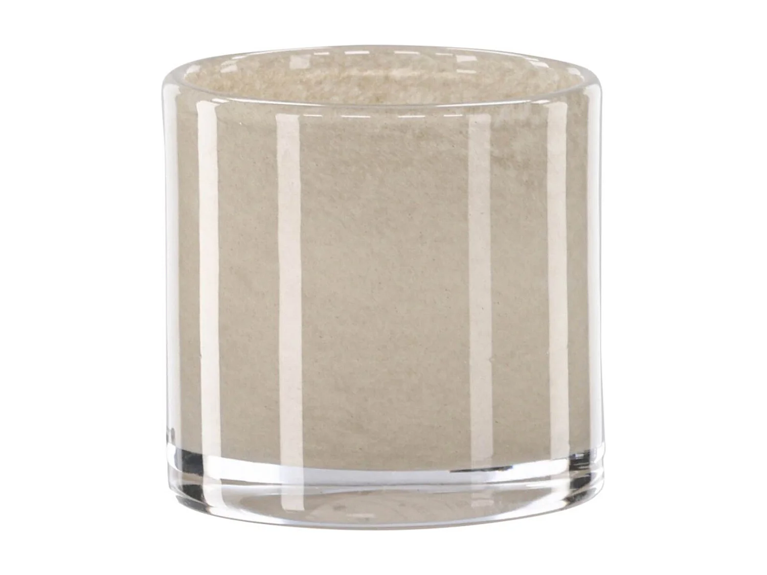 Glora waxinelichthouder beige.