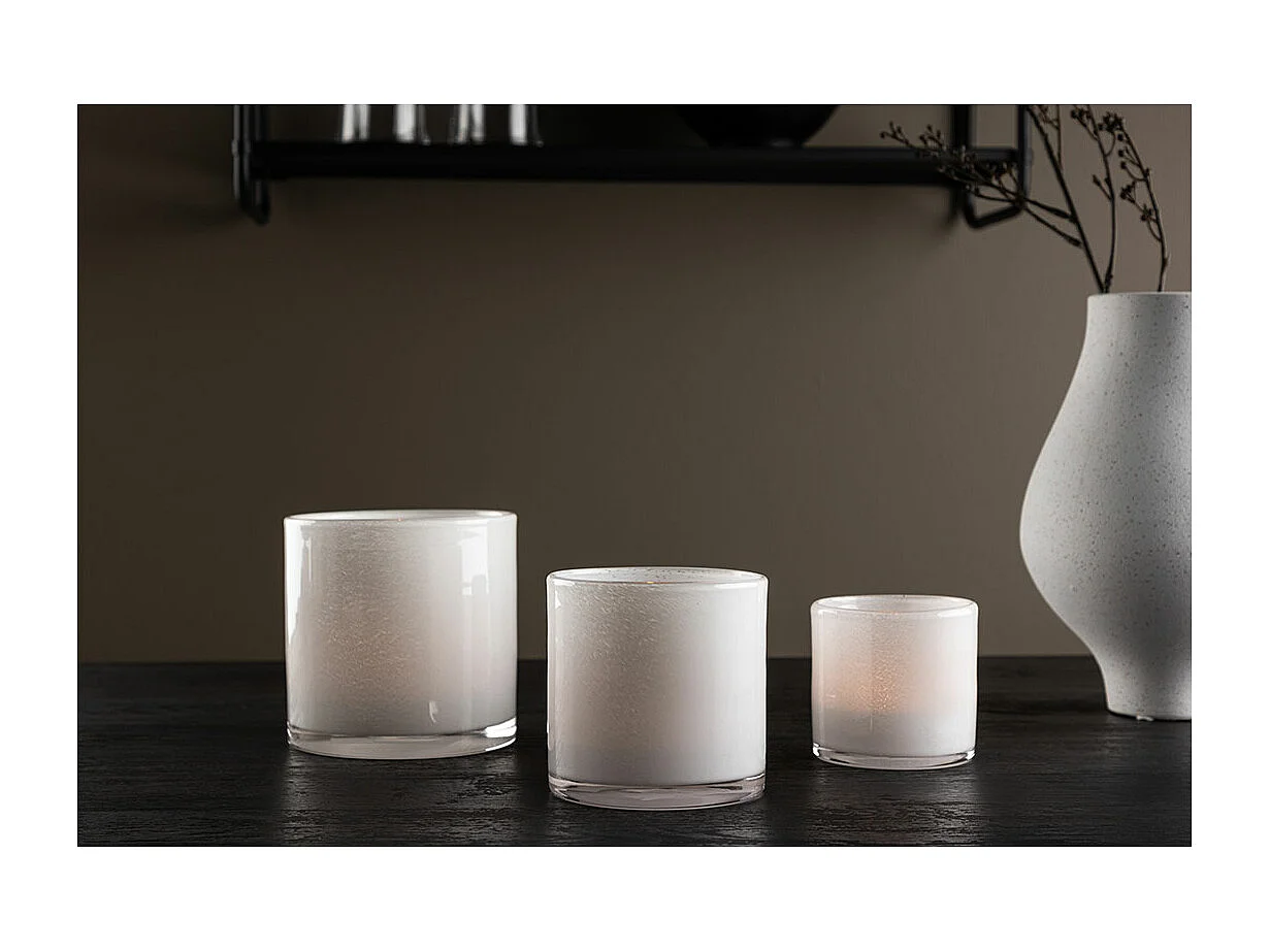 Glora Teelichthalter weiß.