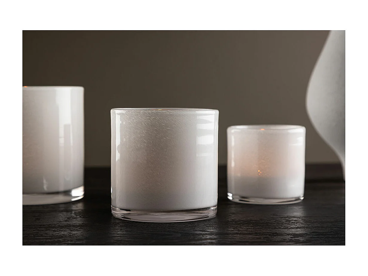 Glora Teelichthalter weiß.