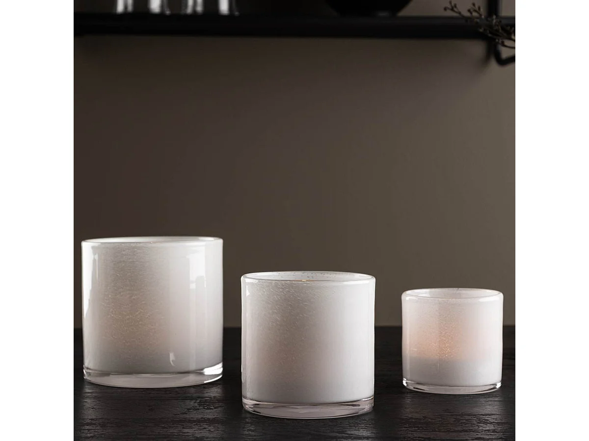 Portacandele Glora bianco.