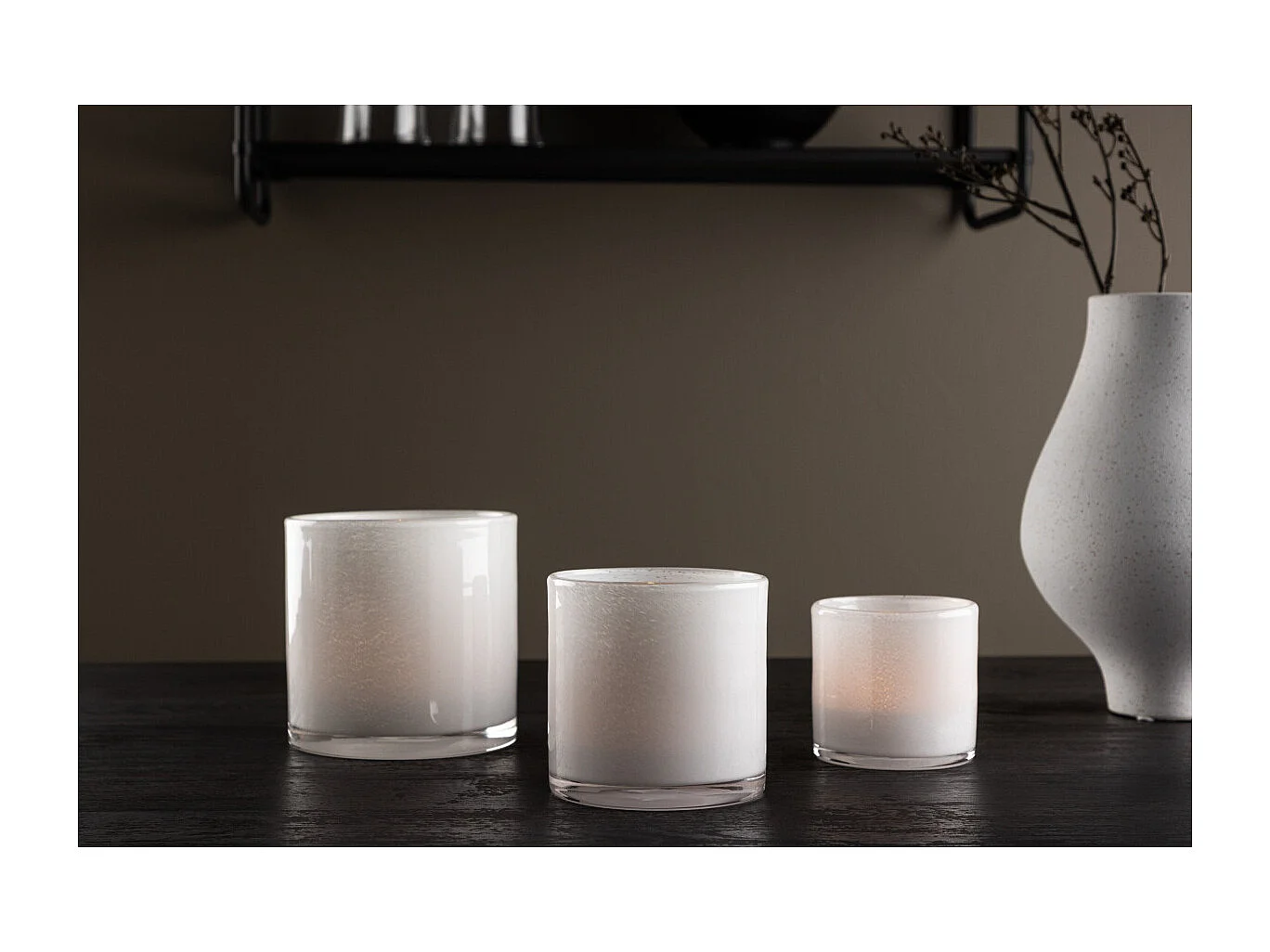 Portacandele Glora bianco.