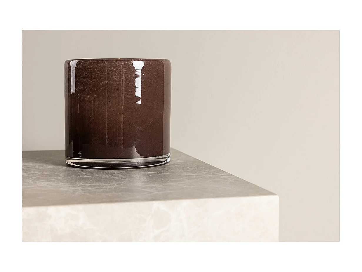 Photophore Déco "Gloria" 12cm Marron