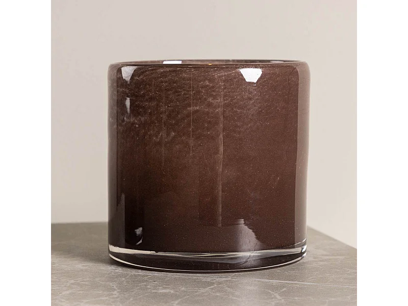 Photophore Déco "Gloria" 12cm Marron