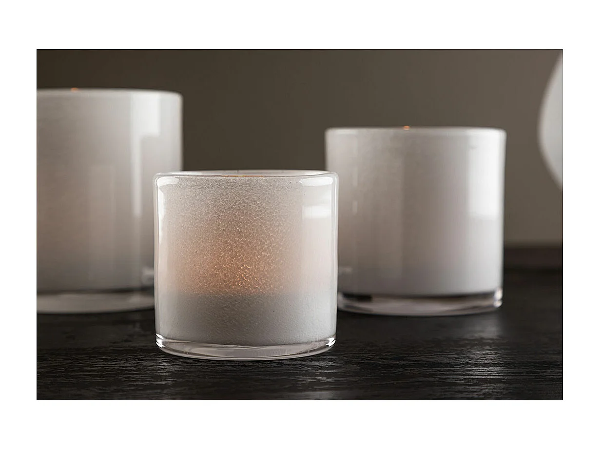 Photophore Déco "Gloria" 8cm Blanc