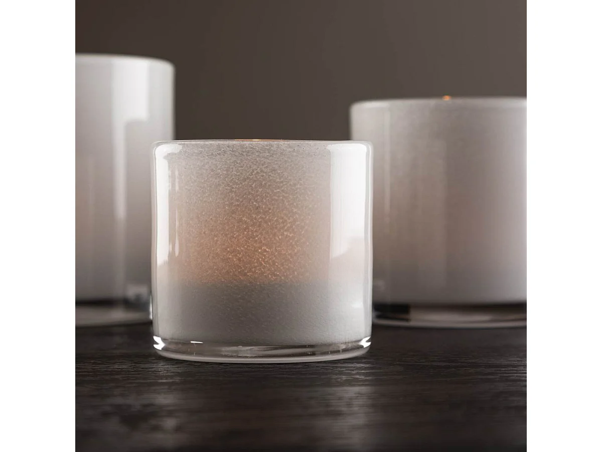 Portacandele Glora bianco.