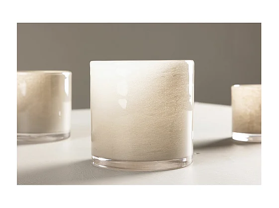 Photophore Déco "Gloria" 12cm Beige