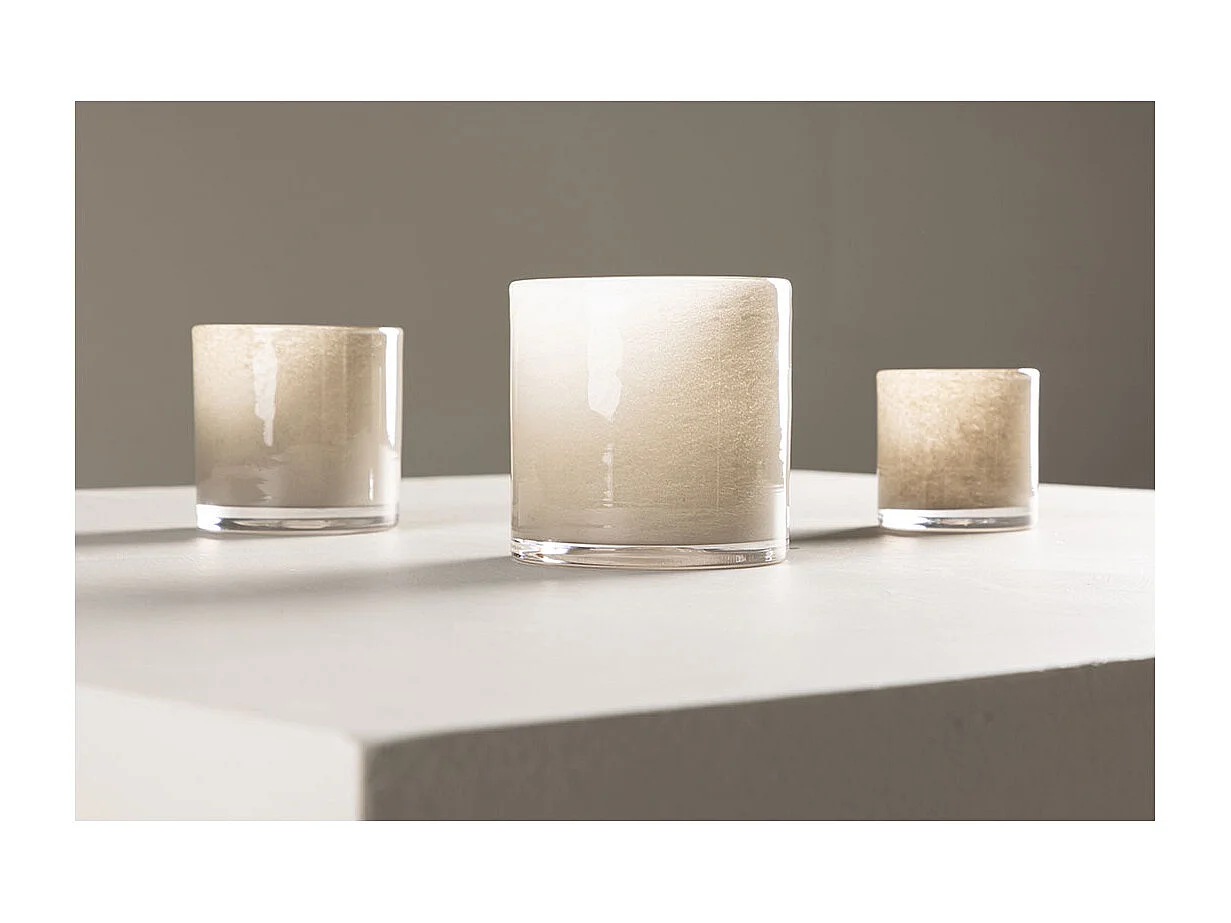 Photophore Déco "Gloria" 12cm Beige