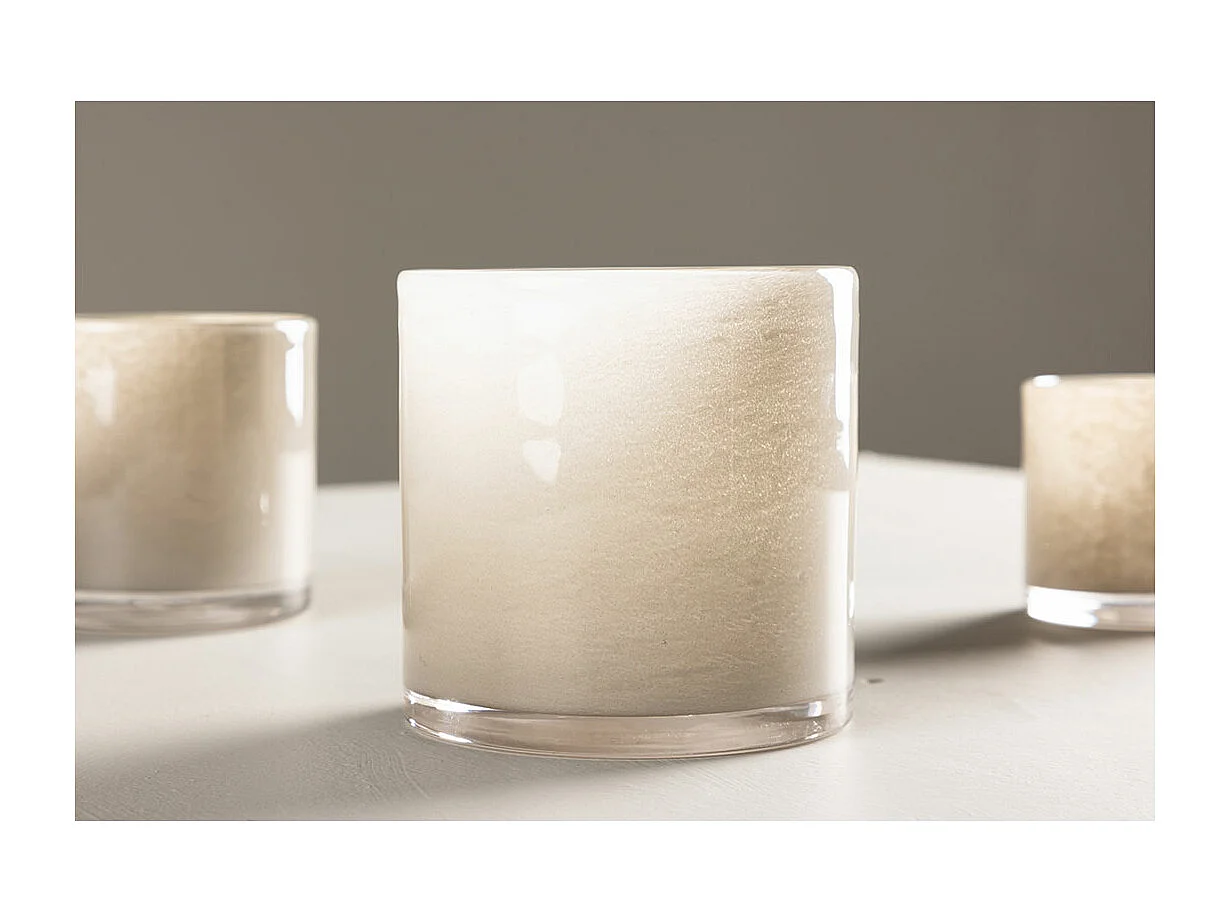 Photophore Déco "Gloria" 12cm Beige