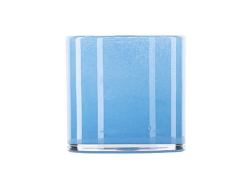 Photophore Déco "Gloria" 12cm Bleu Clair
