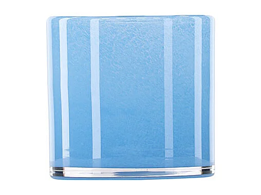 Photophore Déco "Gloria" 12cm Bleu Clair