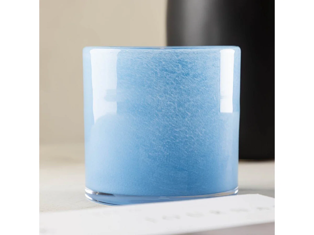 Glora waxinelichthouder lichtblauw.