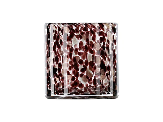 Photophore Déco Moucheté "Gloria" 12cm Multicolore