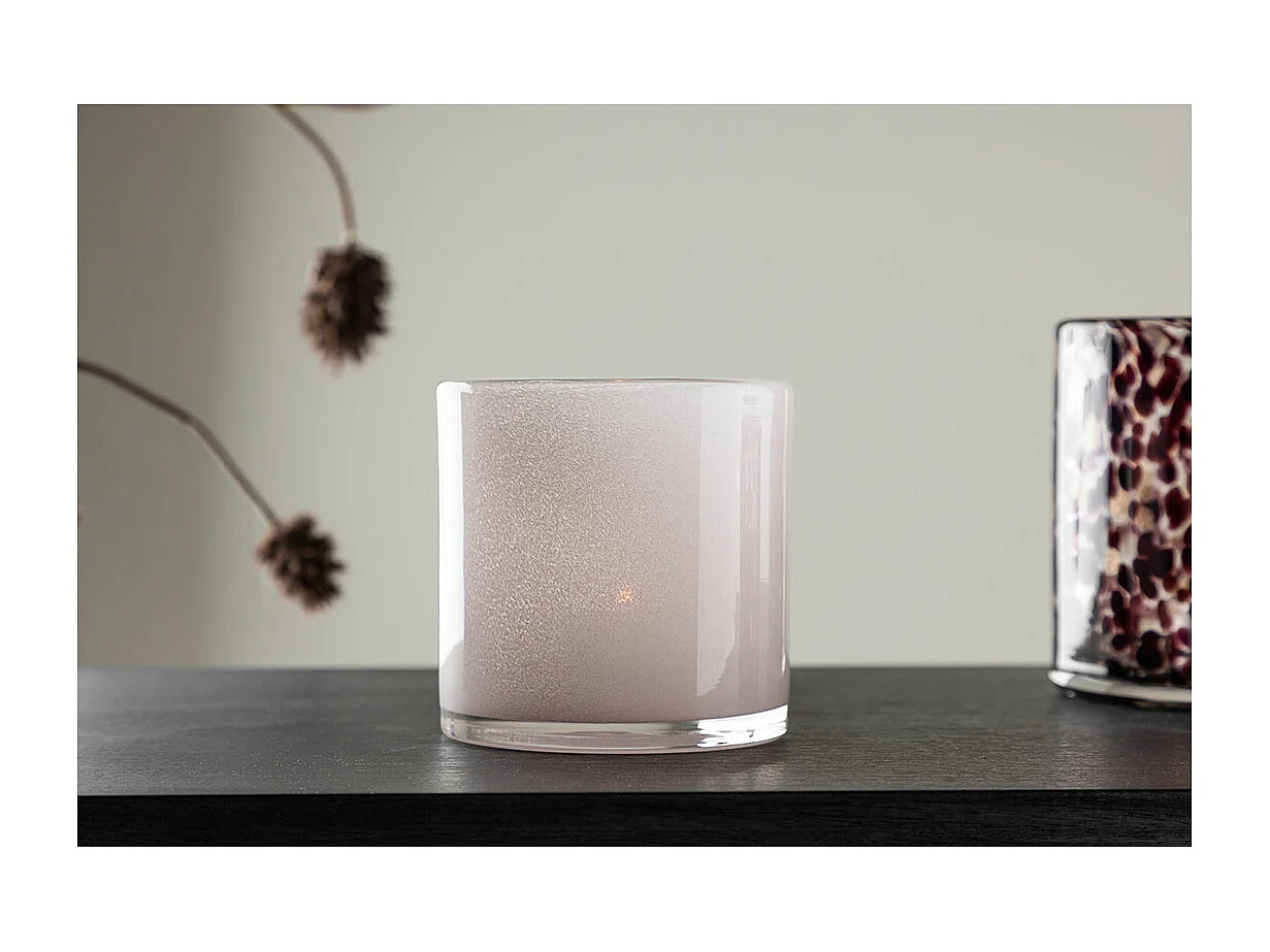 Photophore Déco "Gloria" 10cm Rose Clair