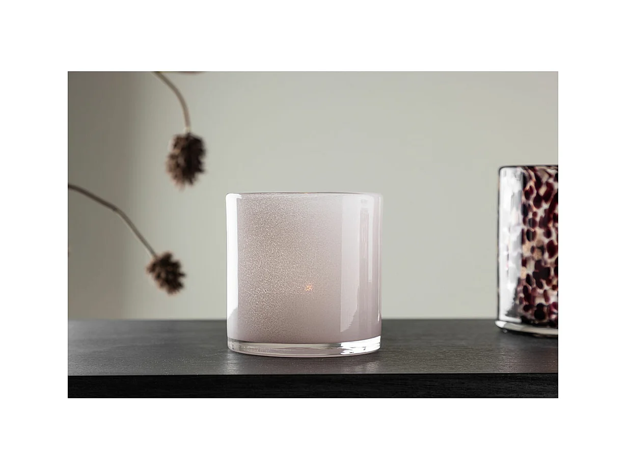 Photophore Déco "Gloria" 10cm Rose Clair