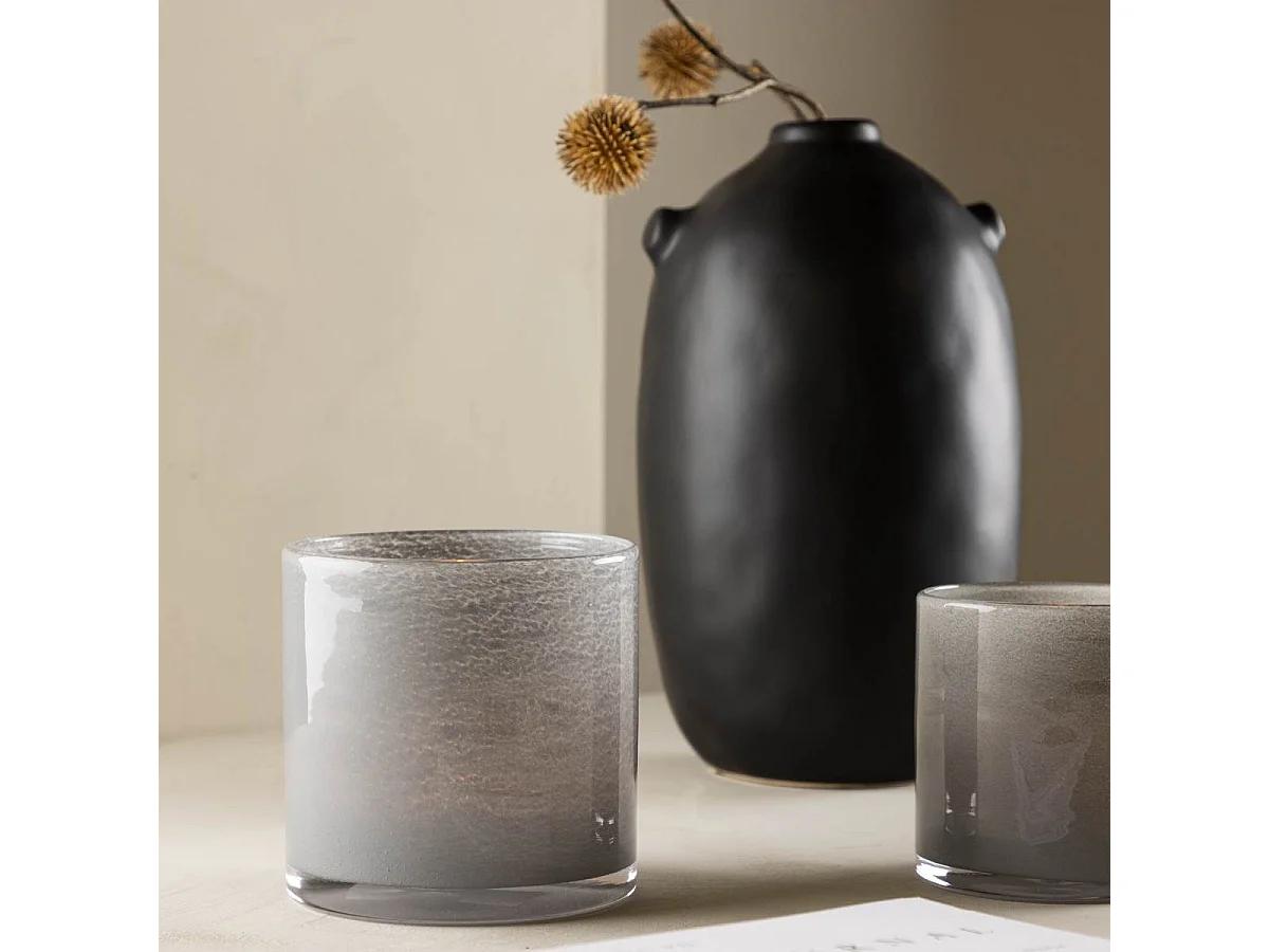 Glora waxinelichthouder lichtgrijs.