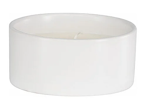 Portacandele Douglas con candela profumata bianca.