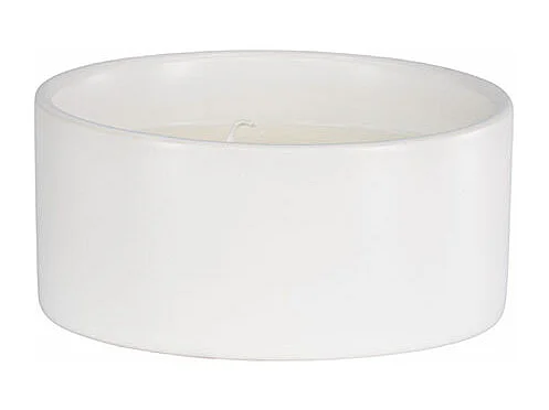 Portacandele Douglas con candela profumata bianca.