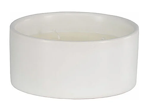 Portacandele Douglas con candela profumata bianca.