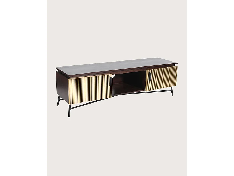 Moon - Meuble tv finition laiton vieilli 145 cm