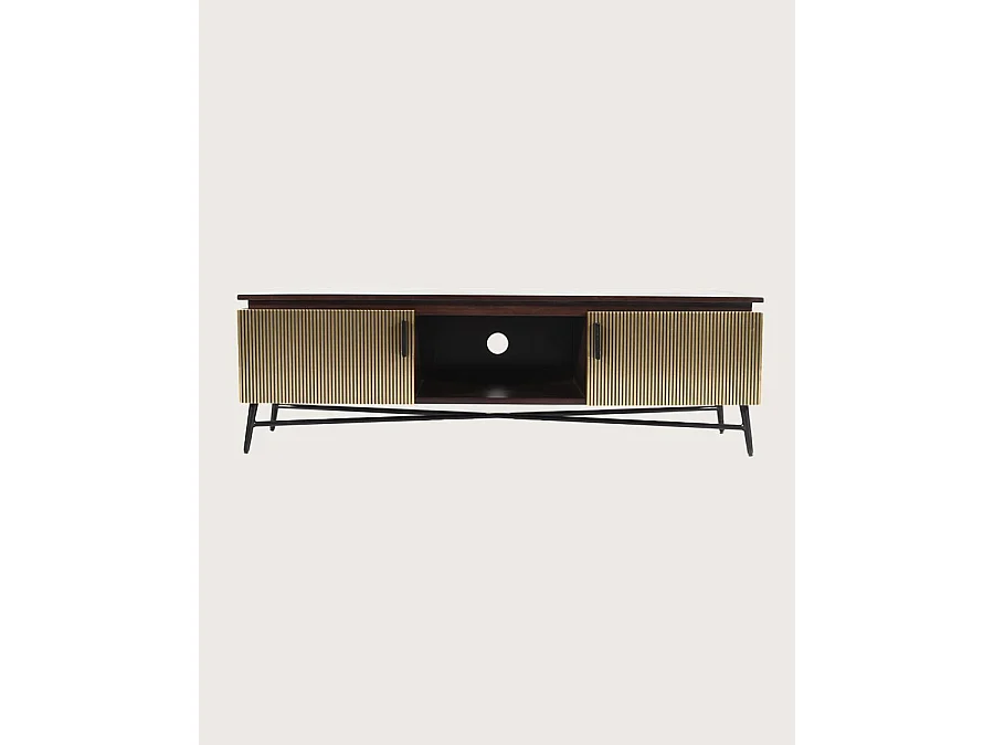 Moon - Meuble tv finition laiton vieilli 145 cm