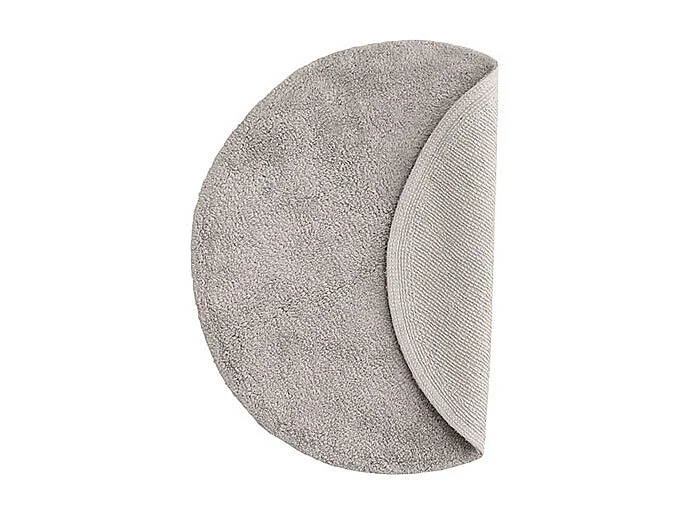 Tapis Rond de Salle de Bain "Valle" 60cm Gris Clair