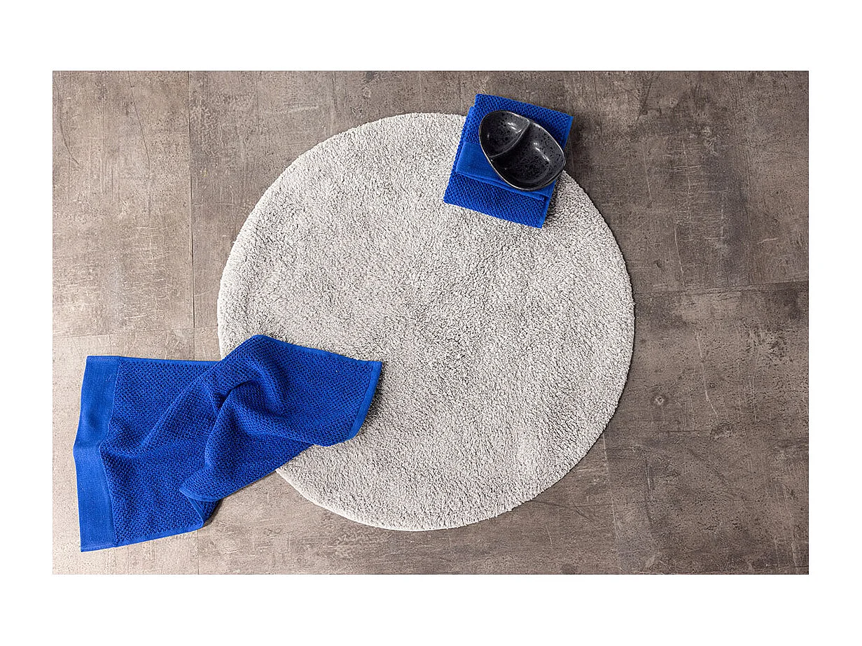 Tapis Rond de Salle de Bain "Valle" 60cm Gris Clair