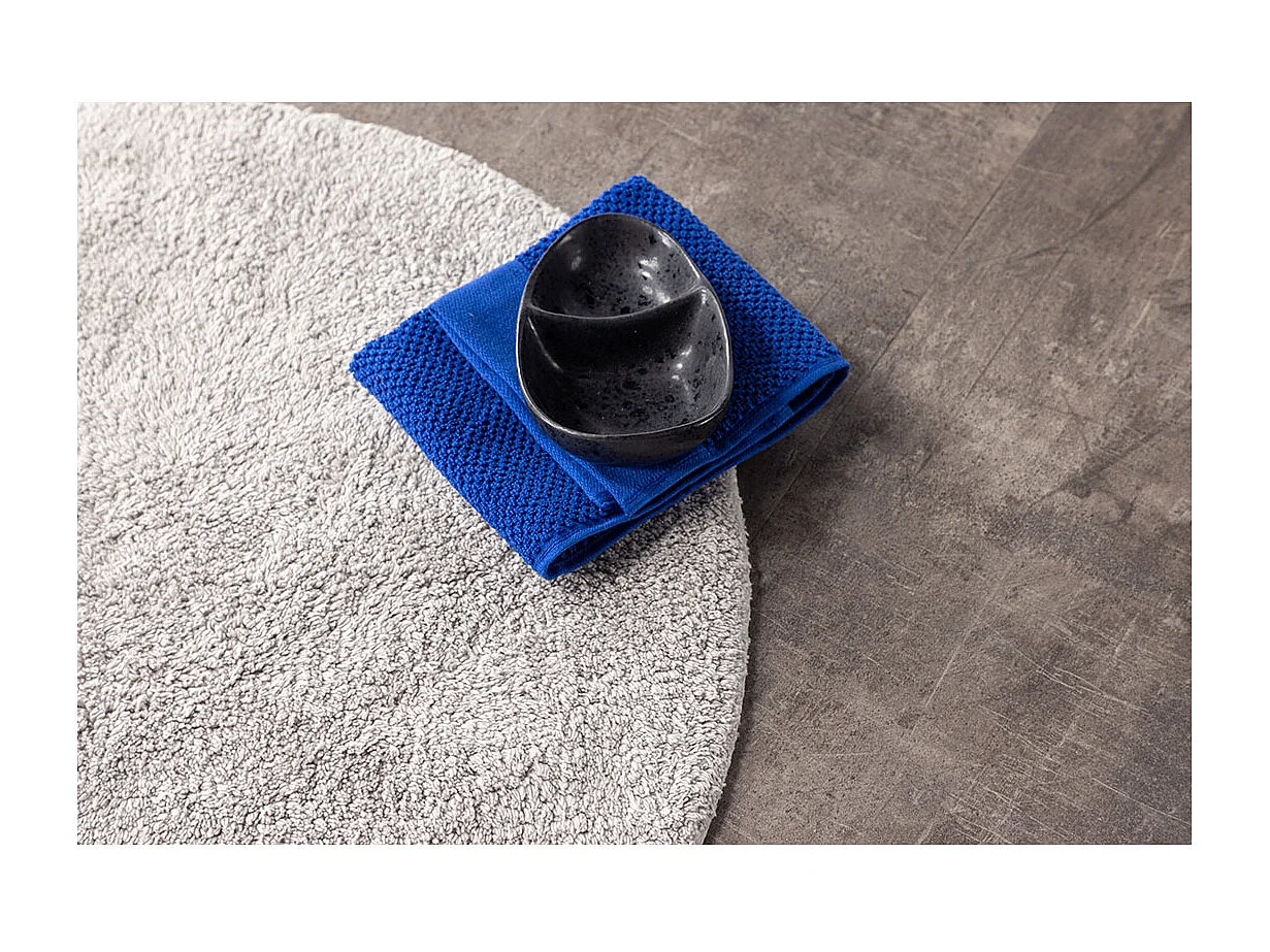 Tapis Rond de Salle de Bain "Valle" 60cm Gris Clair