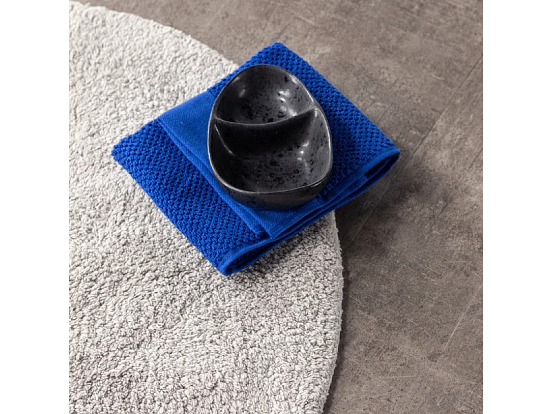 Tapis Rond de Salle de Bain "Valle" 60cm Gris Clair