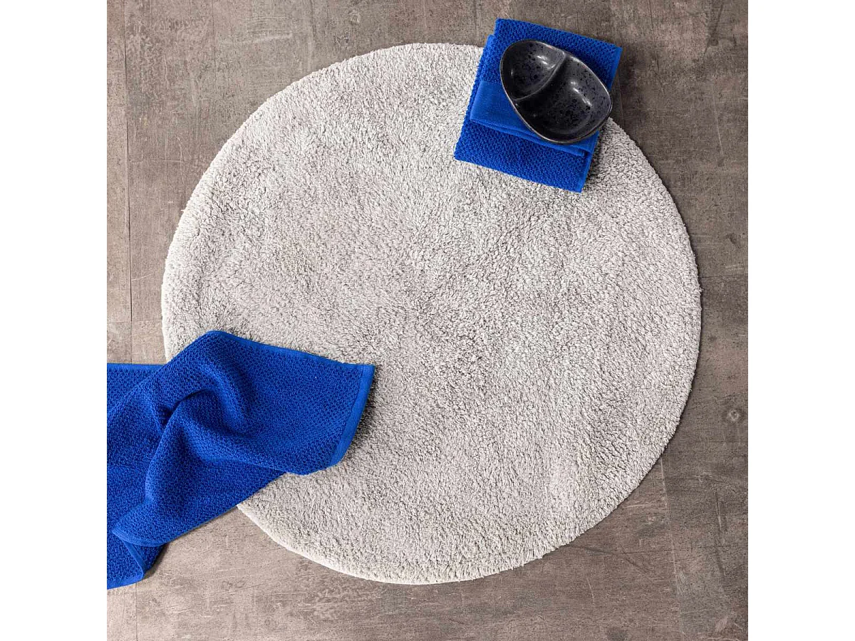 Tappetino da bagno Valle Ø60cm grigio chiaro.