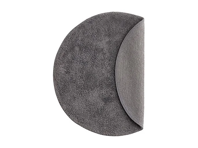 Tapis Rond de Salle de Bain "Valle" 60cm Gris Foncé