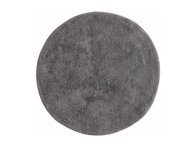 Tapis Rond de Salle de Bain "Valle" 60cm Gris Foncé