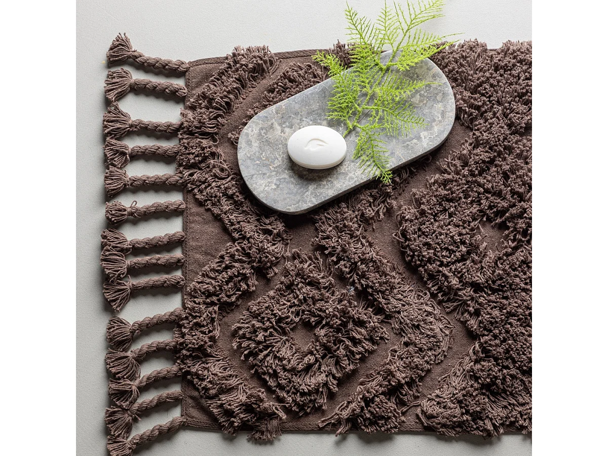 Hilma badmat 80x50cm bruin.