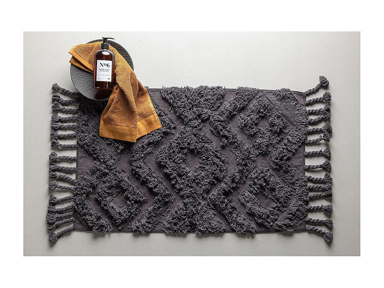 Hilma Badematte 80x50cm dunkel grau.
