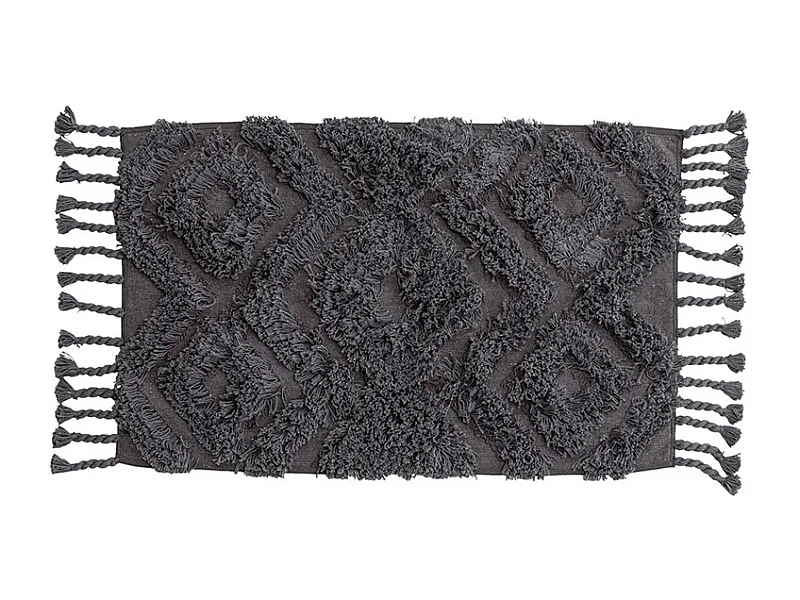 Alfombra de baño Hilma 80x50cm gris oscuro.